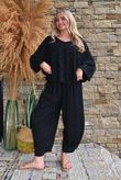 Kiti Paisley Damask Artist Smock Black
